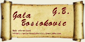 Gala Bosioković vizit kartica